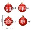 Súprava vianočných ozdôb 6 cm - 12 kusov (CA1540)