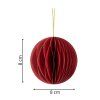 Papierové vianočné ozdoby na stromček 6 ks červené 8 cm S-CA1497