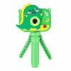 Detský digitálny fotoaparát na statíve dinosaurus zelený