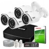Sada pre monitoring IP 4Mpx, IR30m, 4 IP kamery BCS-L-TIP14FR3, nahrávač 8ch, PoE switch - BCS