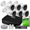 Súprava na monitorovanie IP 4Mpx, IR30m, 6 IP kamier BCS-L-TIP14FR3, 8-kanálový rekordér, PoE switch - BCS