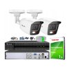 Sada na monitoring TurboHD, 2 vonkajšie kamery Hybrid Light 2Mpx, 4-kanálový rekordér - HiLook by Hikvision