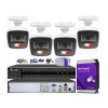 Sada na monitorovanie TurboHD, 4 kamery Hybrid Light 5Mpx, 4-kanálový rekordér - HiLook od Hikvision