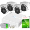 Súprava na IP Monitoring Full HD, 4 Kamery IPCAM-T2 IR30m, 4-kanálový PoE Nahrávač - HiLook by Hikvision