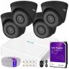 Sada na IP monitoring 5 Mpx, 4 kamery IPCAM-T5 BLACK, 4-kanálový rekordér s PoE - HiLook by Hikvision