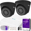 Sada na IP monitoring 5Mpx 2 kamery IPCAM-T5 ČIERNA, 4-kanálový rekordér s PoE - HiLook od Hikvision
