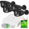 Sada na IP monitoring 5Mpx 4 kamery IPCAM-B5 BLACK, Nahrávač 4ch 4xPoE - HiLook od Hikvision
