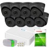 Súprava na monitorovanie HiLook od Hikvision IP 5Mpx 8 kamier IPCAM-T5 ČIERNA, Rekordér 8ch 8xPoE
