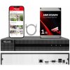 NVR-104MH-D-1TB - IP Rejestrátor 4-kanálový s diskem 1TB, až 6Mpx, H.265+, 1x SATA - HiLook od Hikvision