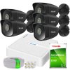 Súprava na monitorovanie IP 5Mpx 5 kamier IPCAM-B5 BLACK, Nahrávač 8ch 8xPoE - HiLook od Hikvision