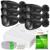 Súprava na IP monitoring 5Mpx 6 kamier IPCAM-B5 BLACK, Nahrávač 8ch 8xPoE - HiLook od Hikvision