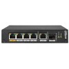 PFS3106-4ET-60-V2 - PoE prepínač 4+2, 1xHiPoE, 1xSFP, Uplink 100Mbps, 60W - DAHUA