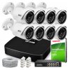 Sada na IP monitoring 4 Mpx, IR 30 m, 8 IP kamier BCS-L-TIP14FR3, 8-kanálový nahrávač, PoE prepínač - BCS