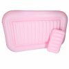 Nafukovací matrac na kúpanie, ležadlo s vankúšom ružové