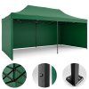 Párty stan 3 × 6 m s 3 bočnými stenami zelený J-430102