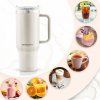 Termohrnček so slamkou 1180 ml krémový J-378804