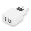 Sieťová nabíjačka so zásuvkou, USBx2 1A+2,1A H21C