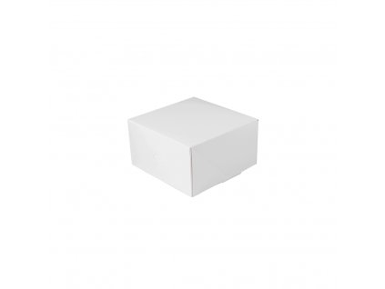 Dortová krabice zaklápěcí bílá 130x130x70