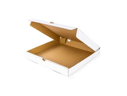 Pizza krabice čtvercová bílá 28x28x4 cm