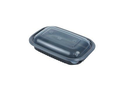 plastova miska cerna 750 ml s vickem