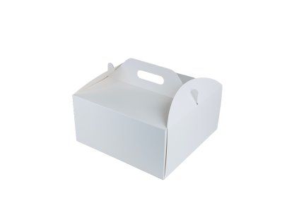 papirova krabicka s uchem bila 30x30x15