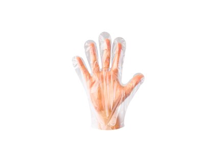 Jednorázové rukavice foliové HDPE velikost L