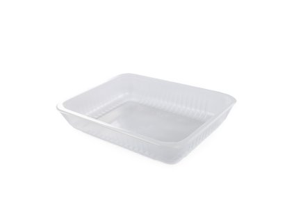 Plastová miska na jídlo zatavovací jednodílná transparentní 227x178x40