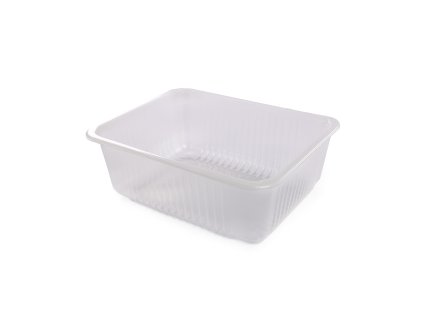 Plastová miska na jídlo zatavovací jednodílná transparentní 227x178x80