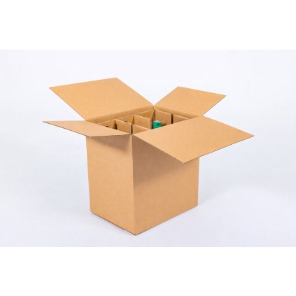 Kartón na 6 fliaš vína 340x256x370mm