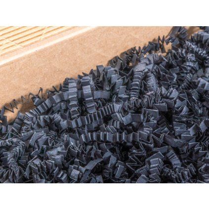 Papierová výplň zig zag čierna 1kg