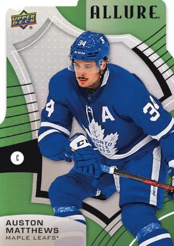 2021-22-Upper-Deck-Allure-Hockey-Cards-Base-Green-Rainbow-Die-Cut-Auston-Matthews