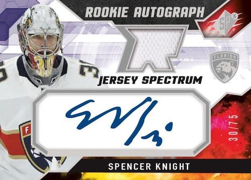 2021-22-SPx-Hockey-Cards-Rookie-Autograph-Jersey-Spectrum-Spencer-Knight-RC
