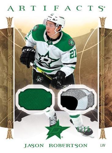 2022-23-Upper-Deck-Artifacts-Hockey-Cards-Base-Set-Stars-Material-Emerald-Jason-Robertson
