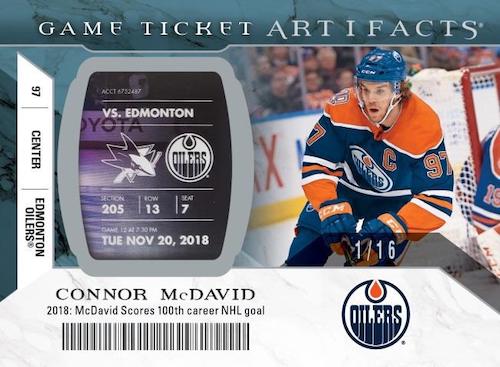 2022-23-Upper-Deck-Artifacts-Hockey-Cards-Game-Ticket-Artifacts-Connor-McDavid