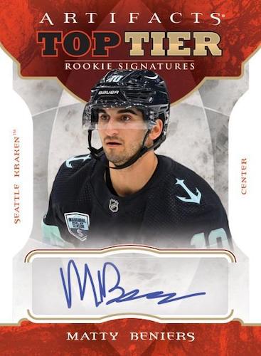 2022-23-Upper-Deck-Artifacts-Hockey-Cards-Top-Tier-Rookie-Signatures-Matty-Beniers