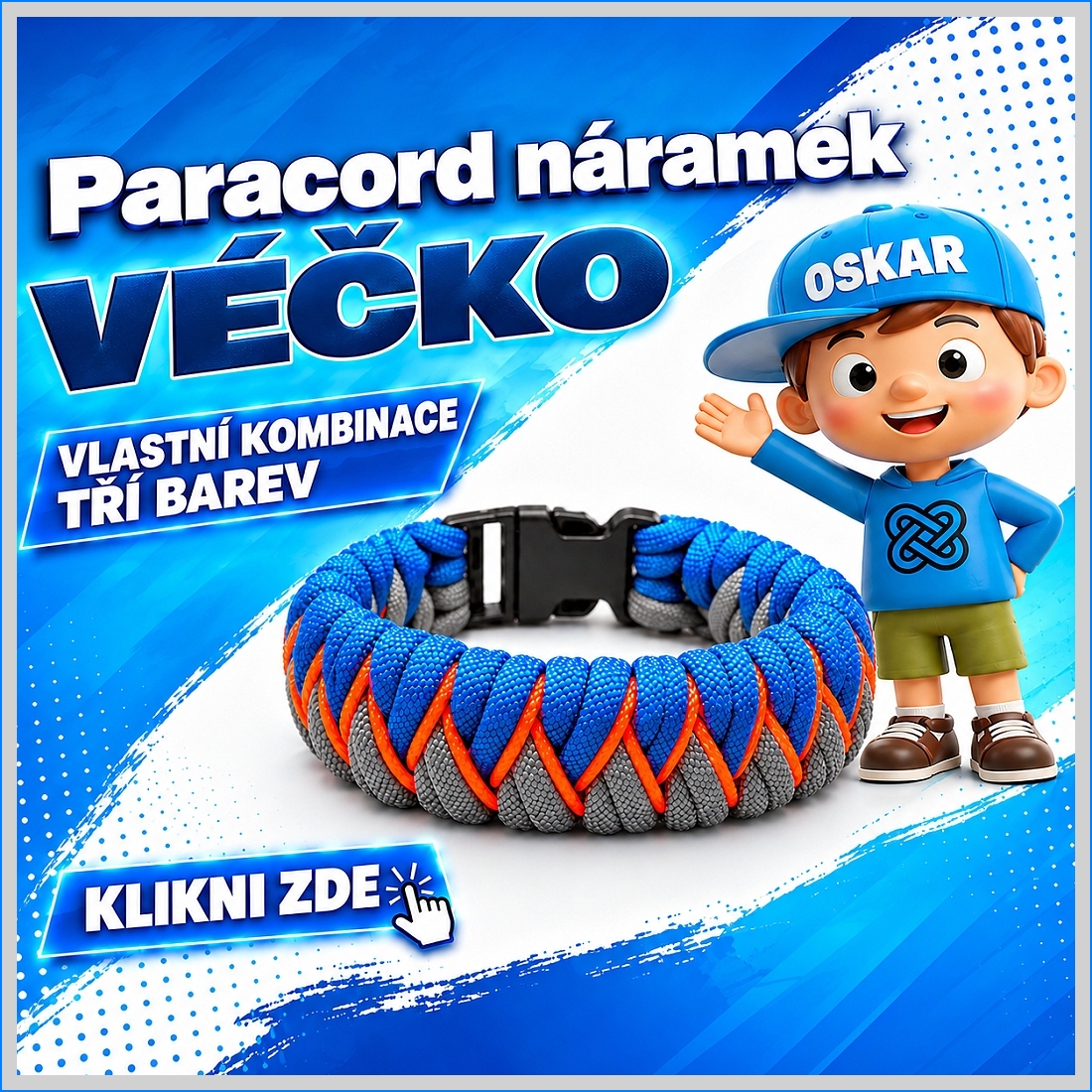 Paracord náramek VÉČKO