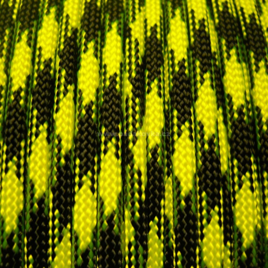 Paracord metráž - CAMO NEON žlutá