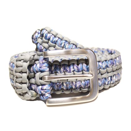 Paracord opasek šedá modrá oceán