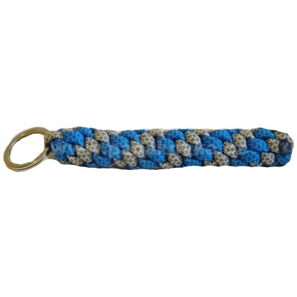 PARACORD PŘÍVĚŠEK VÁLEČEK MODRÝ A ŠEDÝ DIAMANT