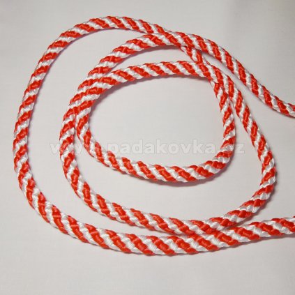 Lano plovoucí 10mm červeno bílé