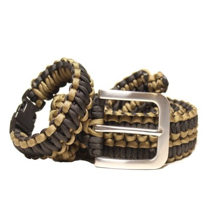 Paracord opasek coyot hnědý