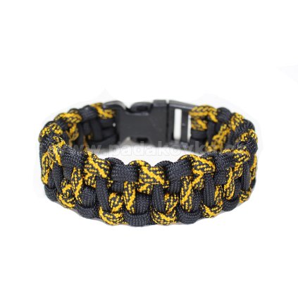 Paracord náramek DIGI Černý-Zlatý
