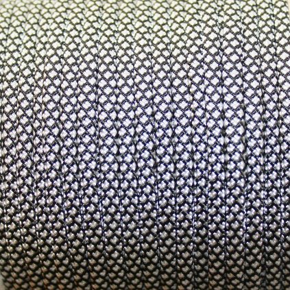 Paracord 550 barva diamant černobílá