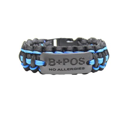 paracord id náramek3m černomodrý