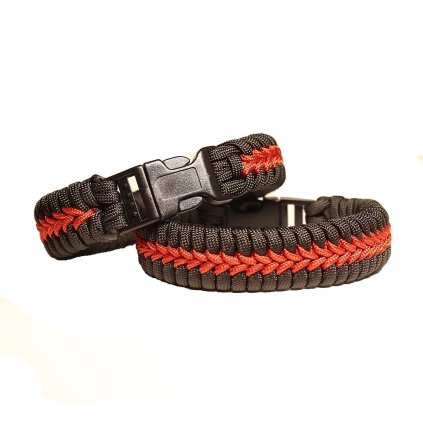 paracord náramek victory černočervený