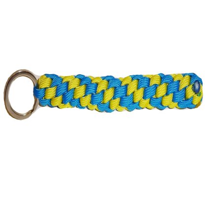 Paracord přívěsek váleček SVMODRO ŽLUTÝ