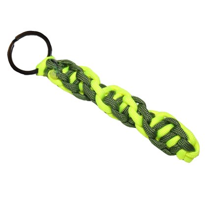 paracord DNA přívěsek žluta zelená