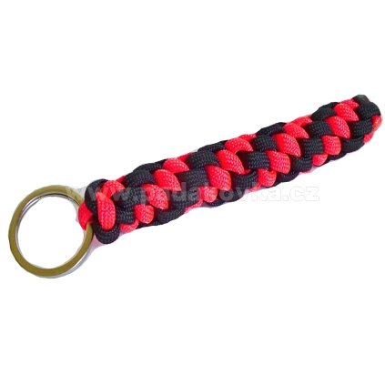 PARACORD PŘÍVĚŠEK VÁLEČEK ČERNÁ ORANŽ