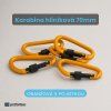karabina hliníková oranž pojistka 70mm