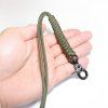 paracord přívěsek khaki malá černá karabina
